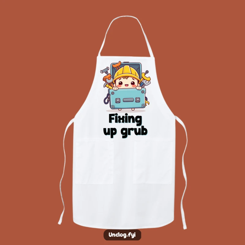 Funny Handy Character Apron: Toolbox Kitchen Fun Gift