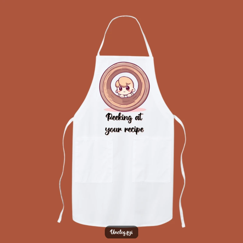 Funny Peeking Chef Apron: Cook Up Laughs with a Curious Kitchen Companion!