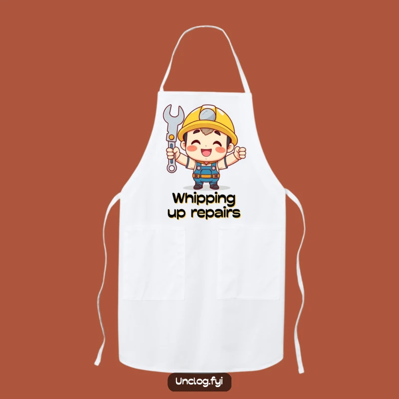 Funny Mechanic Apron - Proud Wrench Holder Chef's Wear, Hilarious Gift for DIY Masters