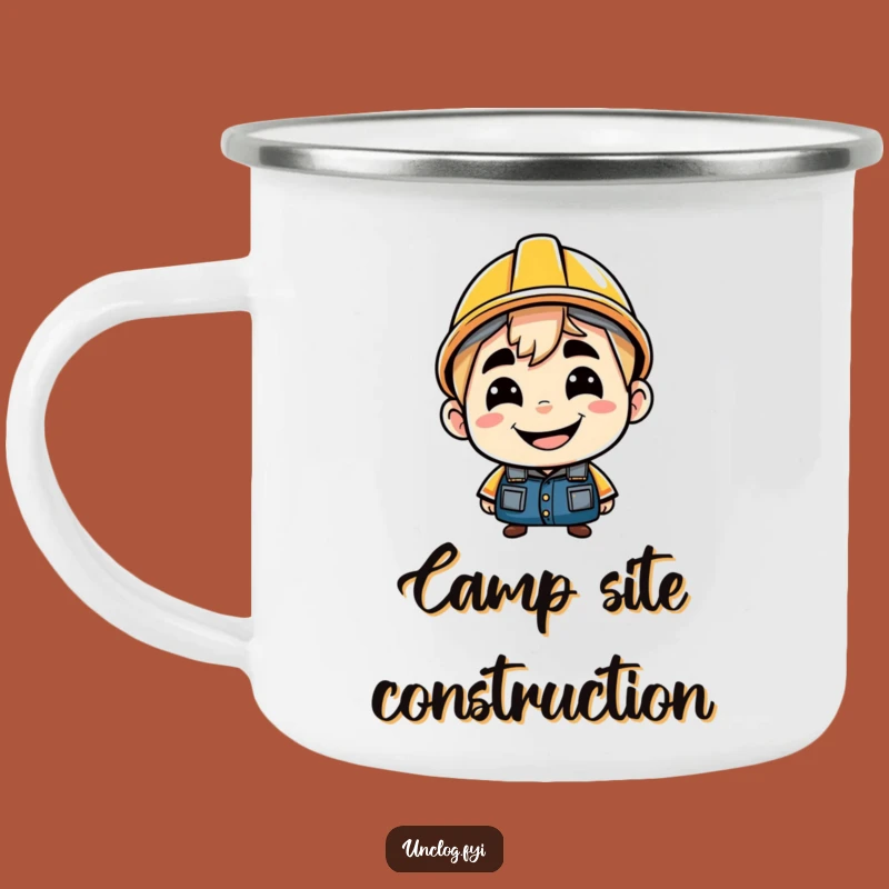 Funny Backwards Hard Hat Camping Mug: Cheeky Outdoor Style