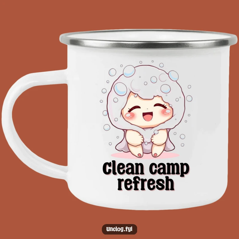 Funny Bubble Character Camping Mug - Adventure Giggles, Adorable Outdoor Funny Gift!