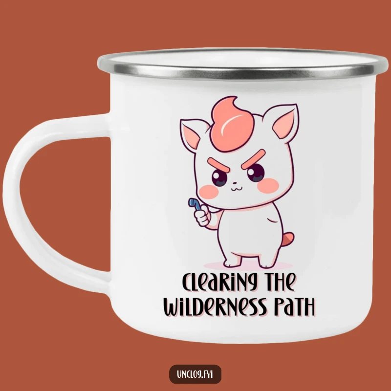 Funny Kawaii Plunger Camping Mug: Determined Character, Tackle the Outdoors