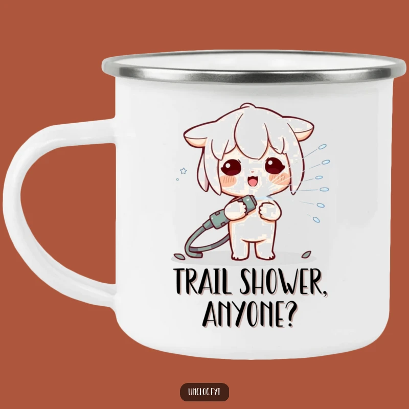 Funny Kawaii Adventure Mug - Playful Sprayer Character Outdoor Gift