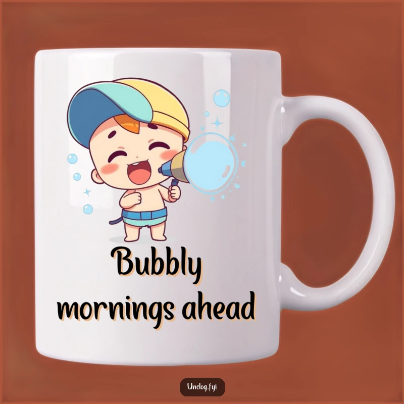 Funny Bubble Spraying Mug: Joyful Character Design, Perfect Gift for Fun Lovers