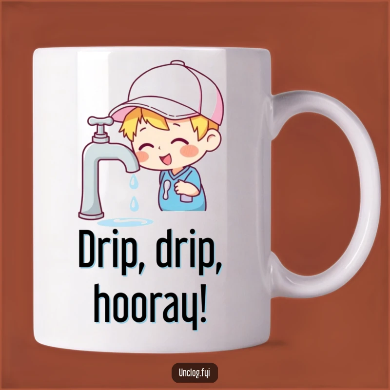Funny Dripping Faucet Mug - Cheerful Inspector for Plumbing Humor