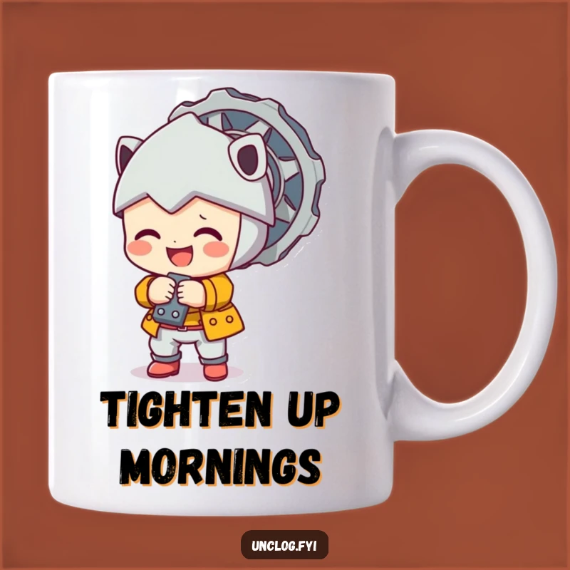 Funny Character Bolt Tightening Mug: A Cute Gift for DIY Enthusiasts and Mechanics
