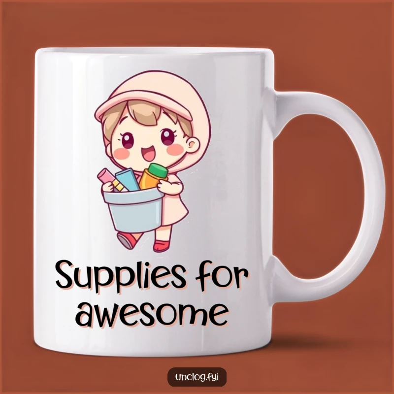 Funny Kawaii Bucket Mug - Happy Supplies Carrier, Ideal Gift