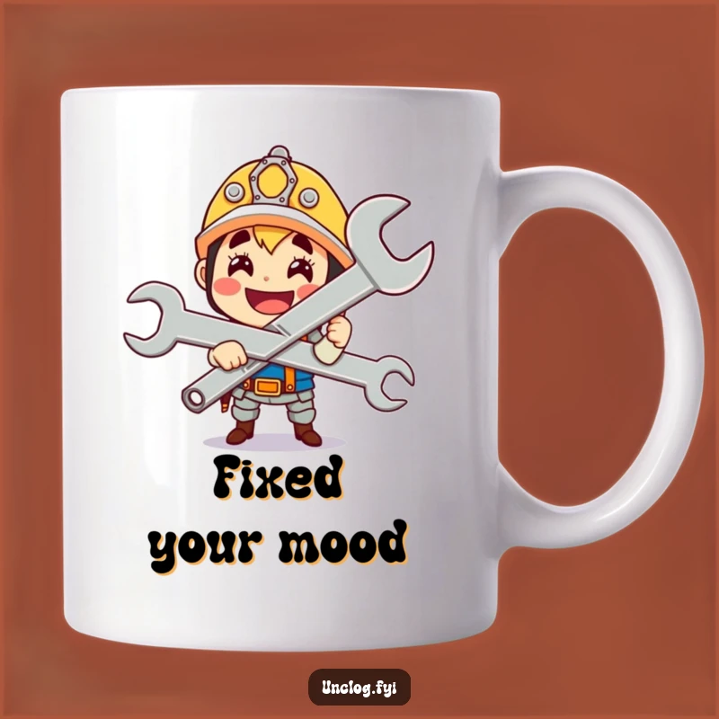 Funny Wrench Master Mug: Proud Character's Fix-It Humor, Perfect Gift