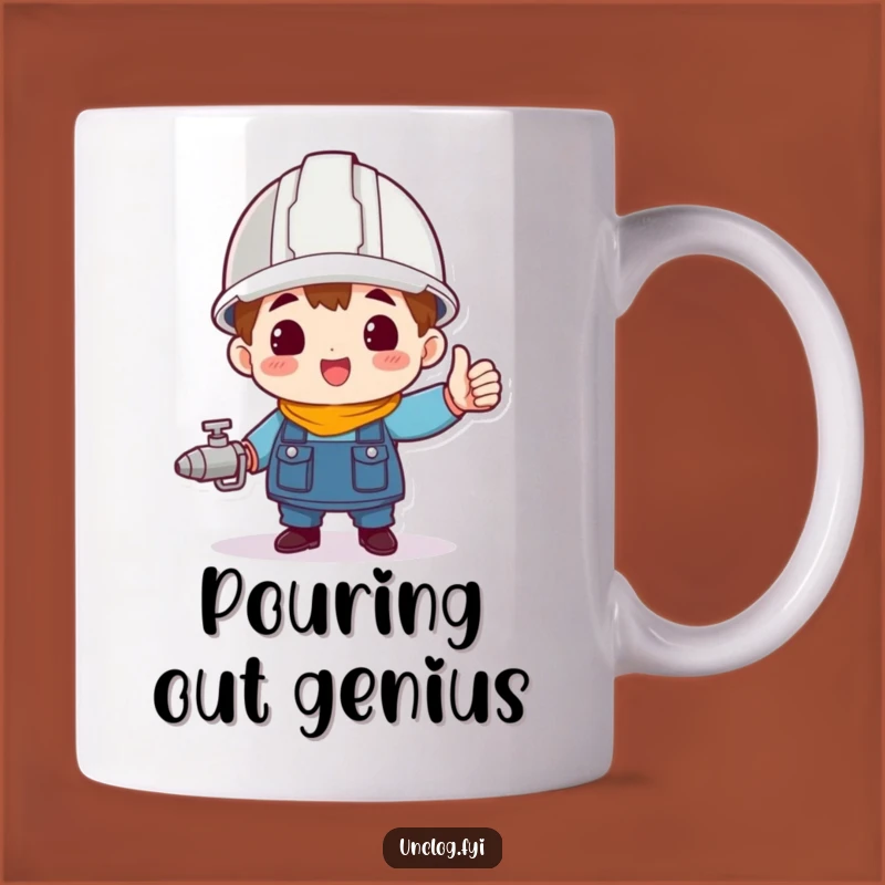 Funny Hard Hat Hero Mug: Triumph with Spigot, Perfect Construction Gift