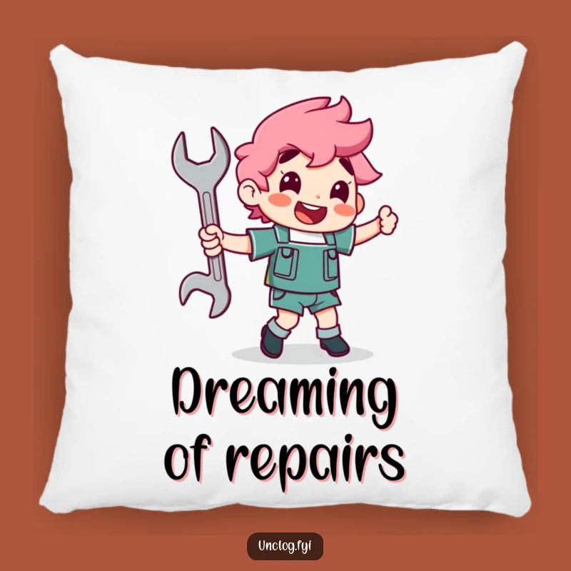 Funny Dancing Wrench Pillow - Cozy Mechanic's Cushion, Perfect Joyful Gift