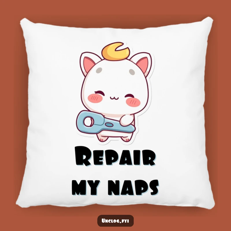 Funny Repair Guy Wink Pillow - Soft & Helpful Funny Cushion Gift