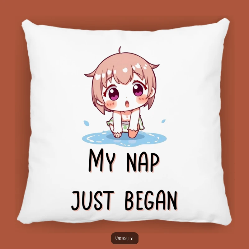 Funny Puddle Slip Pillow: Comfy and Hilarious Character Accent for Your Couch