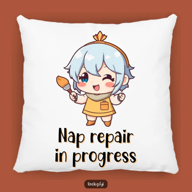 Funny Touch-Up Artist Pillow: Cozy Comfort with Artistic Humor, Great Gift