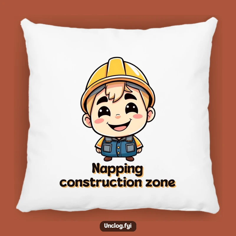 Funny Backwards Hard Hat Pillow: Comfy and Cheeky Accent