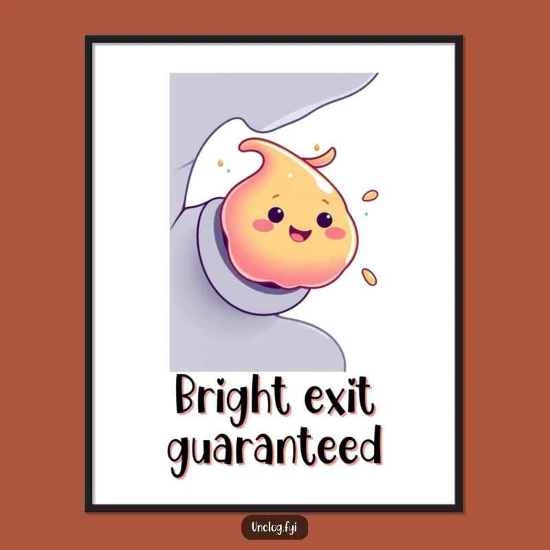 Funny Goo Blob Digital Art: Colorful Escape Scene, Instant Humorous Download