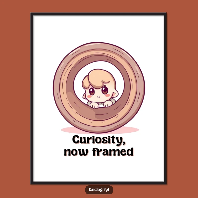 Funny Peeking Pipe Digital Art: Instant Humor for Your Walls!