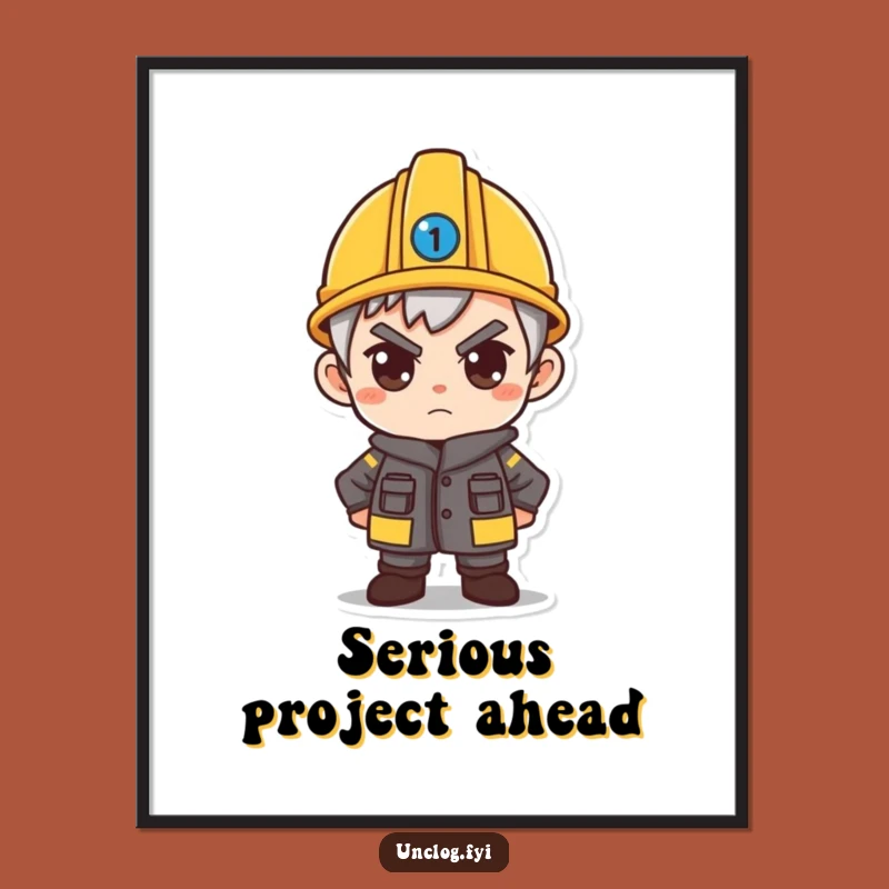 Funny Determined Hard Hat Digital Art: Ready For Action - Instant Motivation