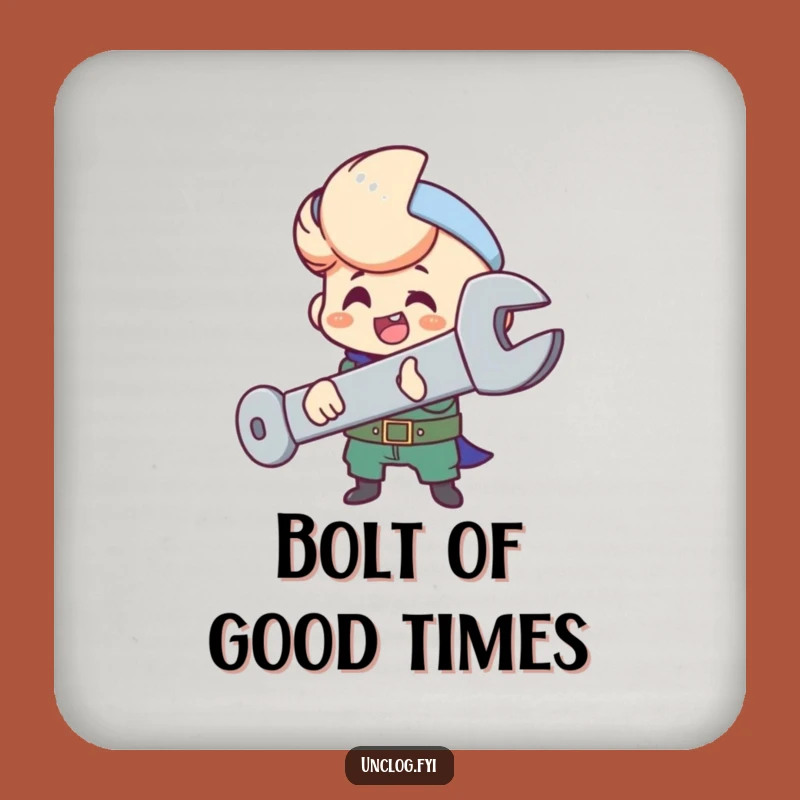 Funny Mechanic Coaster: Bolt Tightener Protection, Guard Your Table with Humor, Gift!