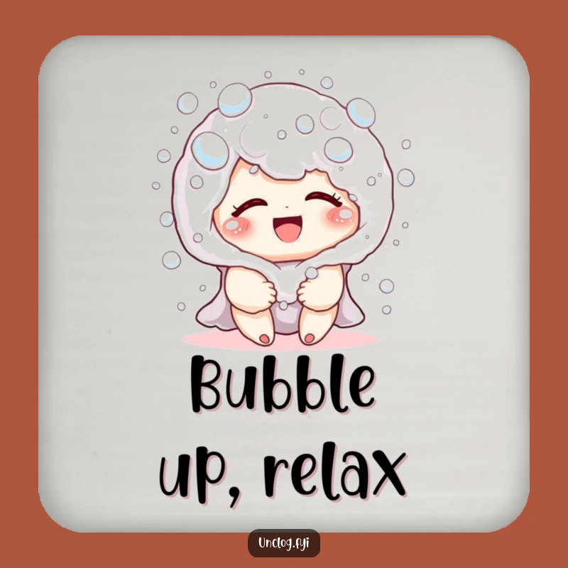 Funny Bubble Character Coaster - Protect Furniture with Giggle-Worthy Art, Cute Funny Gift!