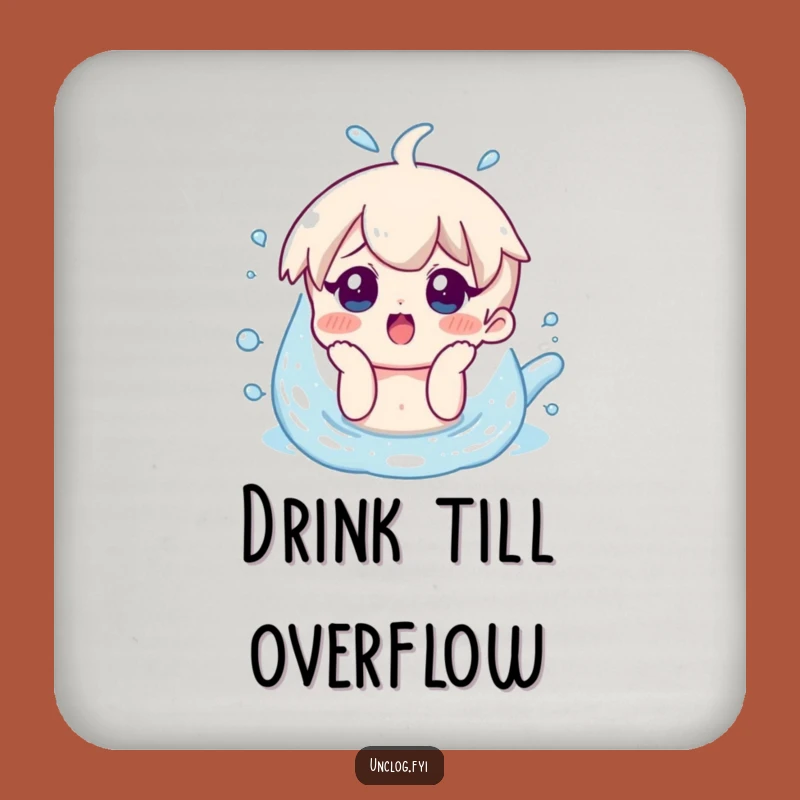 Funny Overflow Coaster - Surprised Character Protection for Tables