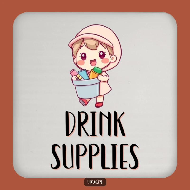 Funny Coasters (Set of 4) - Kawaii Bucket Carrier Protection, Gift