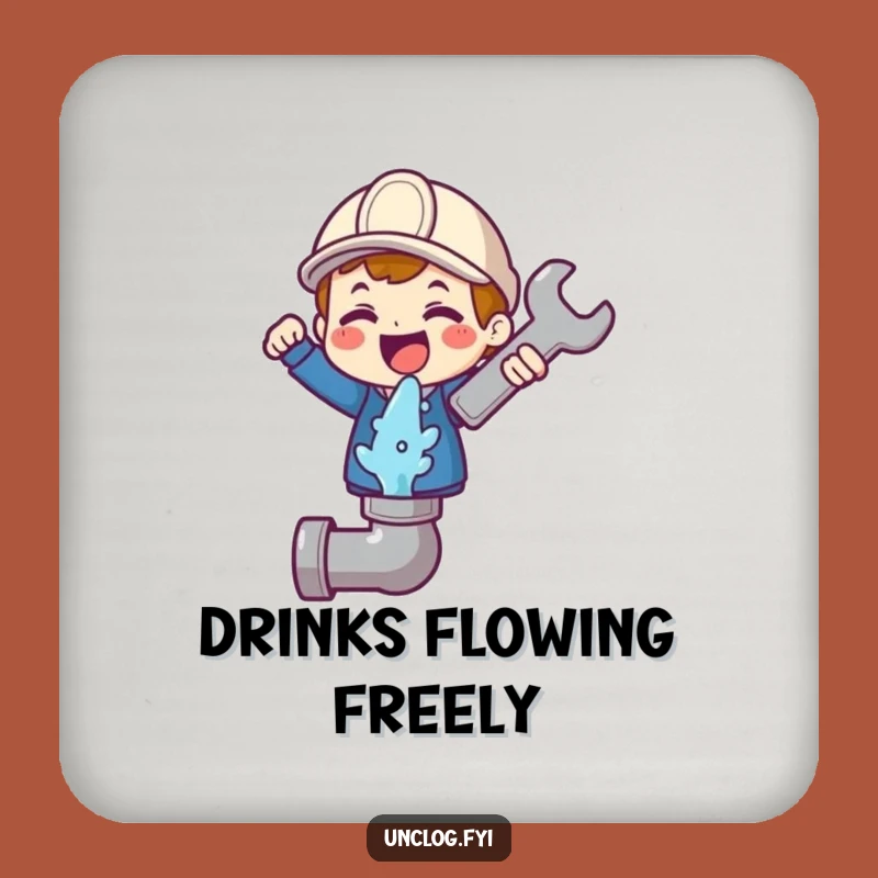 Funny Fixer Coaster - Cute Character Wrench Protection for Tables