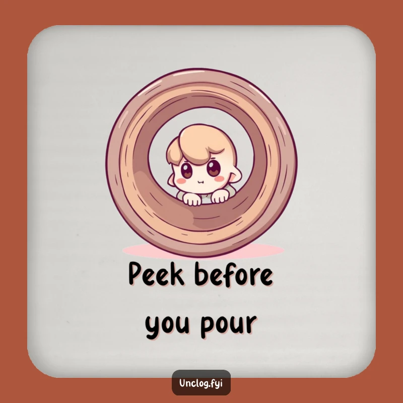 Funny Peeking Pipe Coaster Set: Protect Surfaces with Curiosity and Humor!