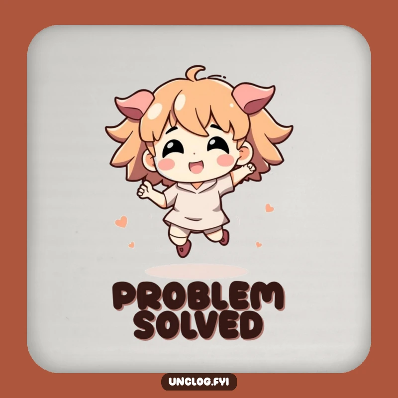 Funny Solution Sip Coaster: Energetic Character's Table Protector Gift