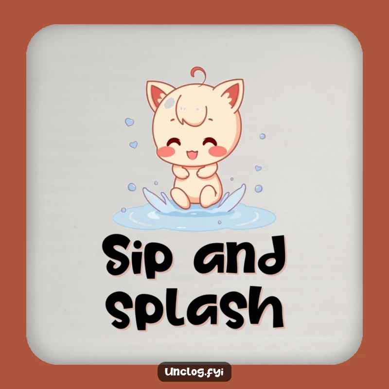 Funny Puddle Splash Coaster: Protect Surfaces with Playful Charm