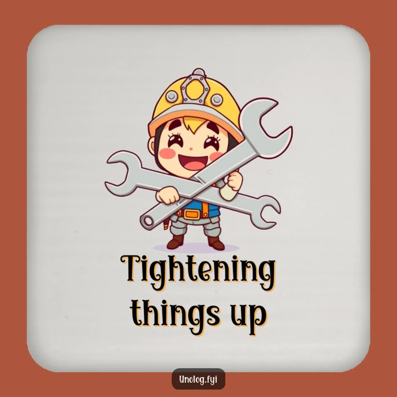 Funny Wrench Master Coaster Set: Protect Surfaces with Proud Fixer Humor