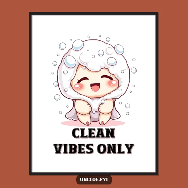 Funny Bubble Character Poster - Adorable Giggle Art, Hilarious Wall Decor, Great Funny Gift!