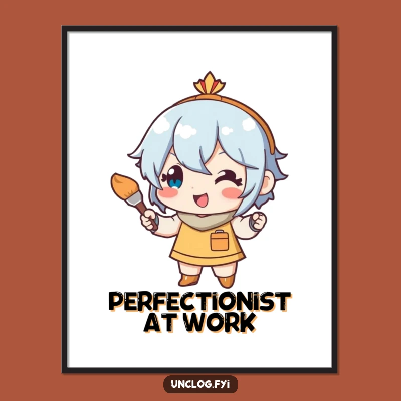 Funny Touch-Up Artist Poster: Artistic Character Decor, Perfect Humorous Gift