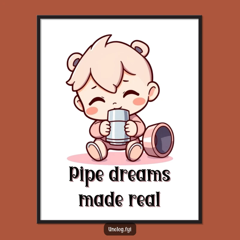 Funny Pipe Fitting Poster: Hilarious Wall Art for the Handy