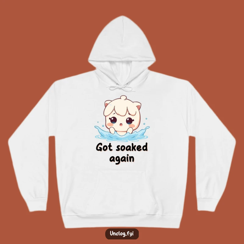 Funny Kawaii Hoodie - Surprised Splash Character, Cozy & Humorous Gift