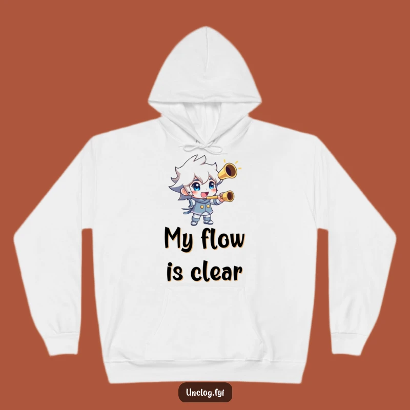 Funny Unclogged Pipe Hoodie: Cozy Victory Design for Plumbing Pros