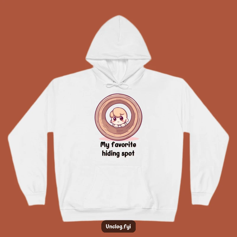Funny Cozy Hoodie: Get Warm and Giggle with a Peeking Pipe Design!