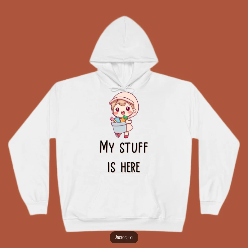 Funny Kawaii Hoodie - Happy Bucket Carrier, Cozy & Cheerful Gift