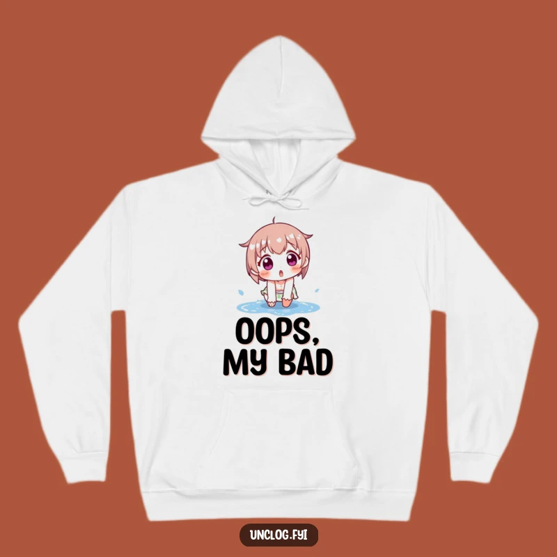 Funny Puddle Slip Hoodie: Cozy and Hilarious Character Design for Cold Days