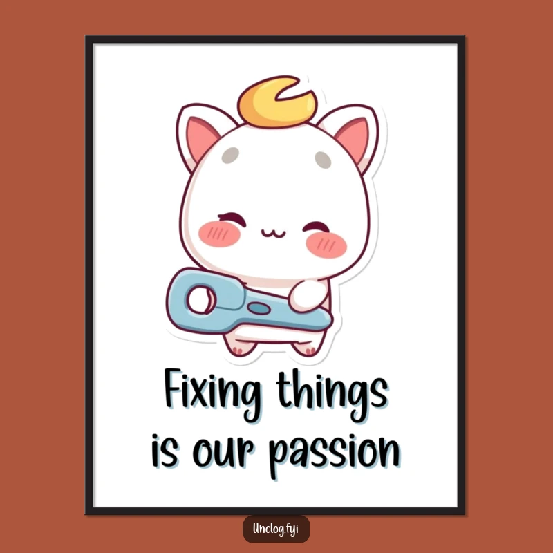 Free Printable Mechanic Art: Winking Repair Tool, Funny Downloadable Workshop Decor