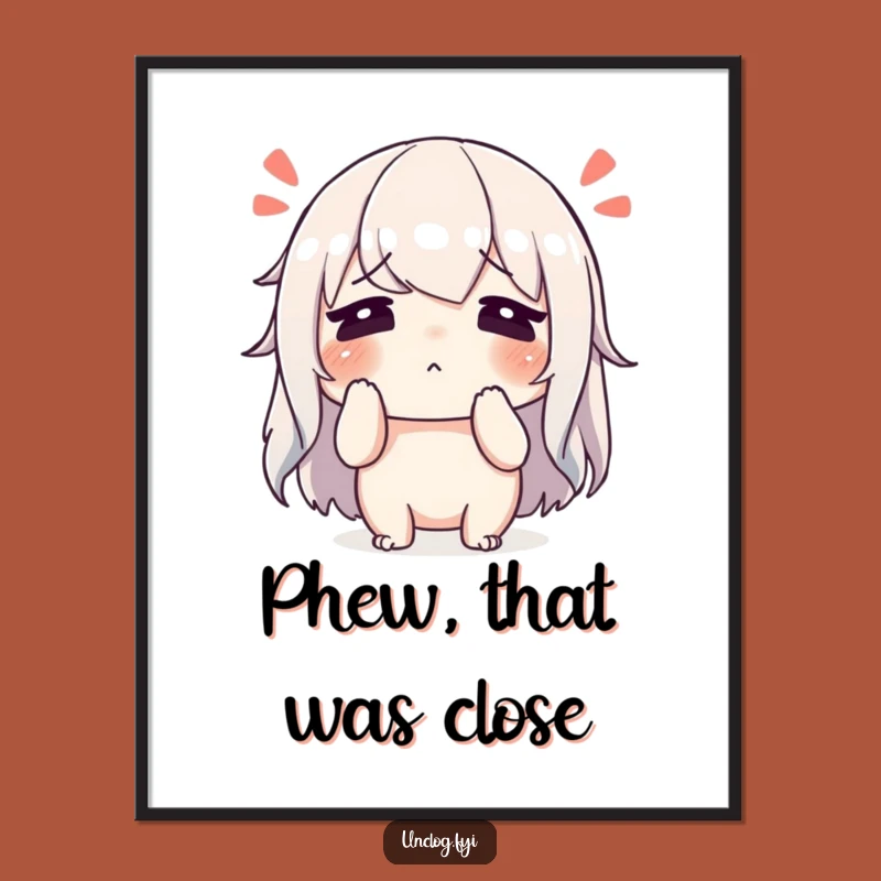 Funny Free Printable Wall Art: Relieved Sigh Downloadable Decor