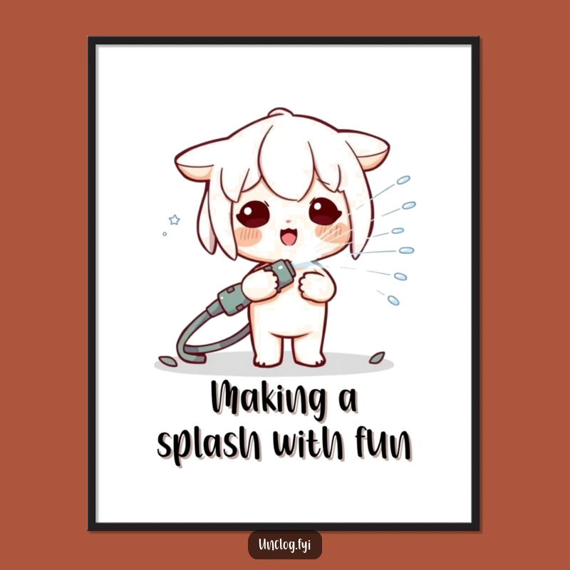 Funny Kawaii Hose Art: Free Printable Wall Decor Downloadable Gift