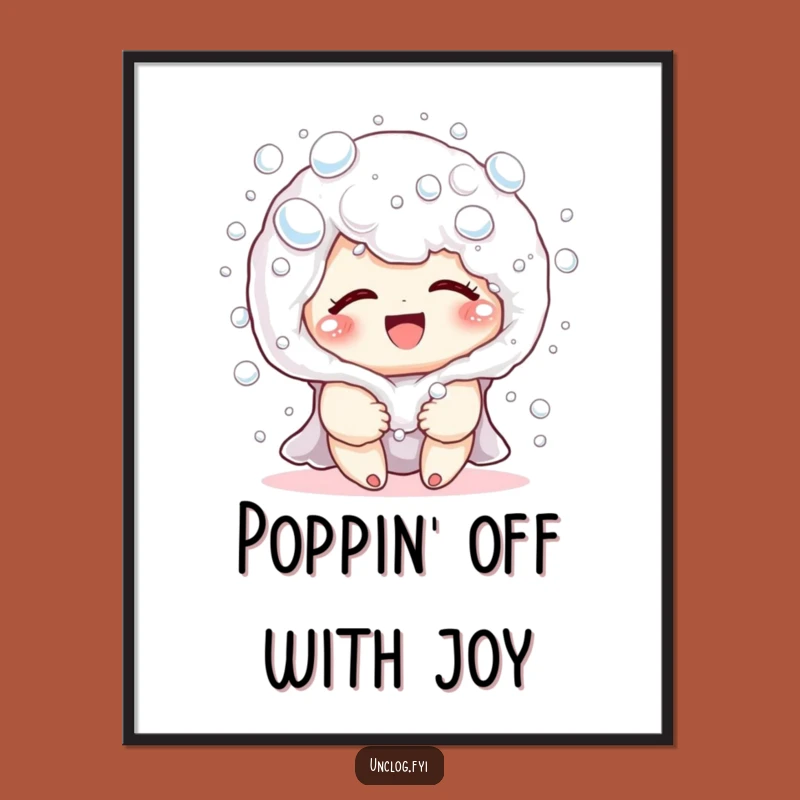 Free Printable Wall Art: Giggling Bubble Character, Playful DIY Downloadable Decor