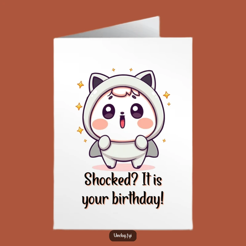 Free Printable Kawaii Surprise Birthday Card - Funny Downloadable Gift for Laughs