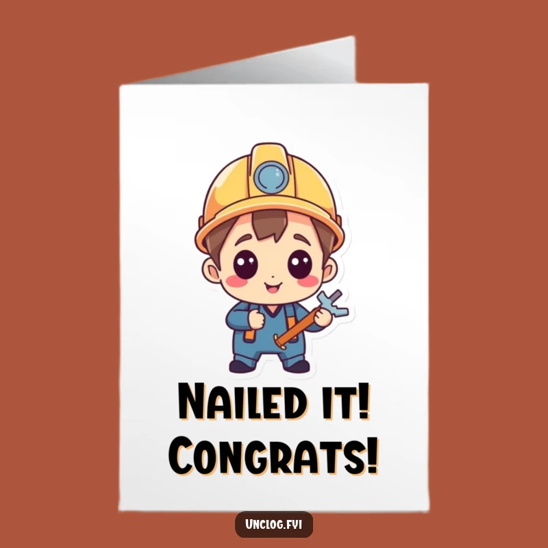 Congrats Free Printable Card: Proud Repairman, Humorous Achievement Download