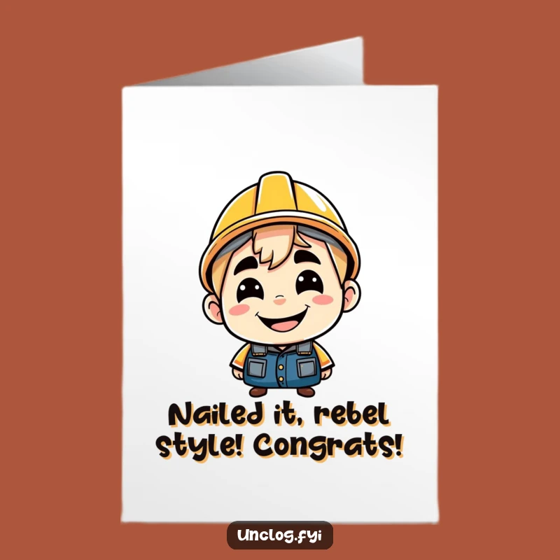 Free Printable Congrats Card: Backwards Hat Mischief Downloadable Gift