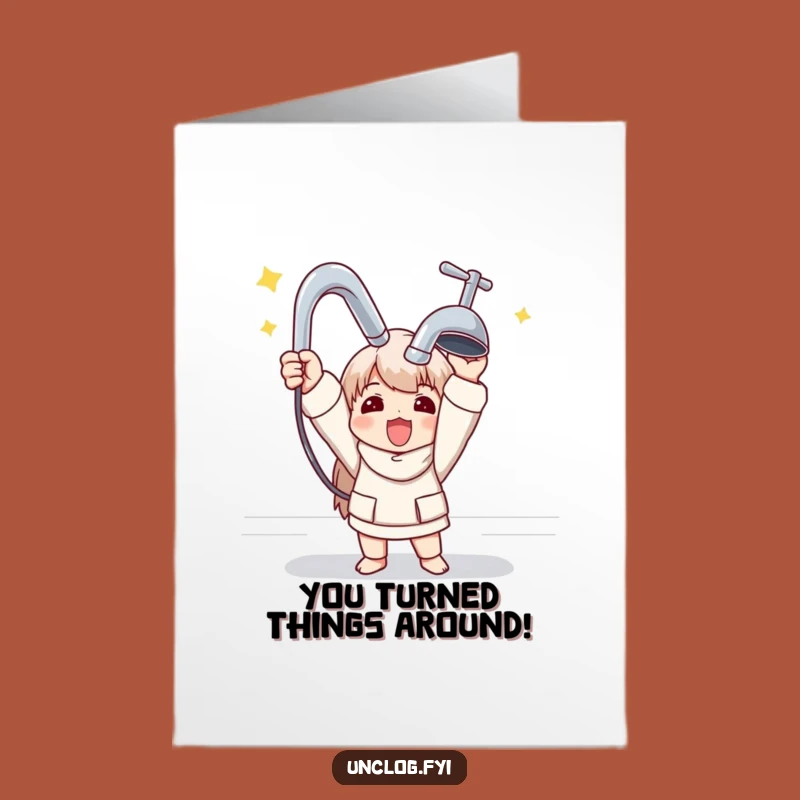 Free Printable Congrats Card: Funny Faucet Champ, DIY Downloadable Gift