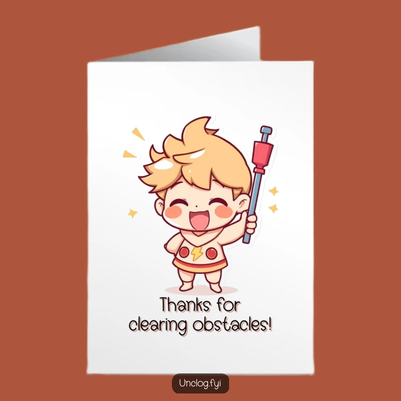 Free Printable Thank You Card: Plunger Hero Gratitude, Funny DIY Downloadable