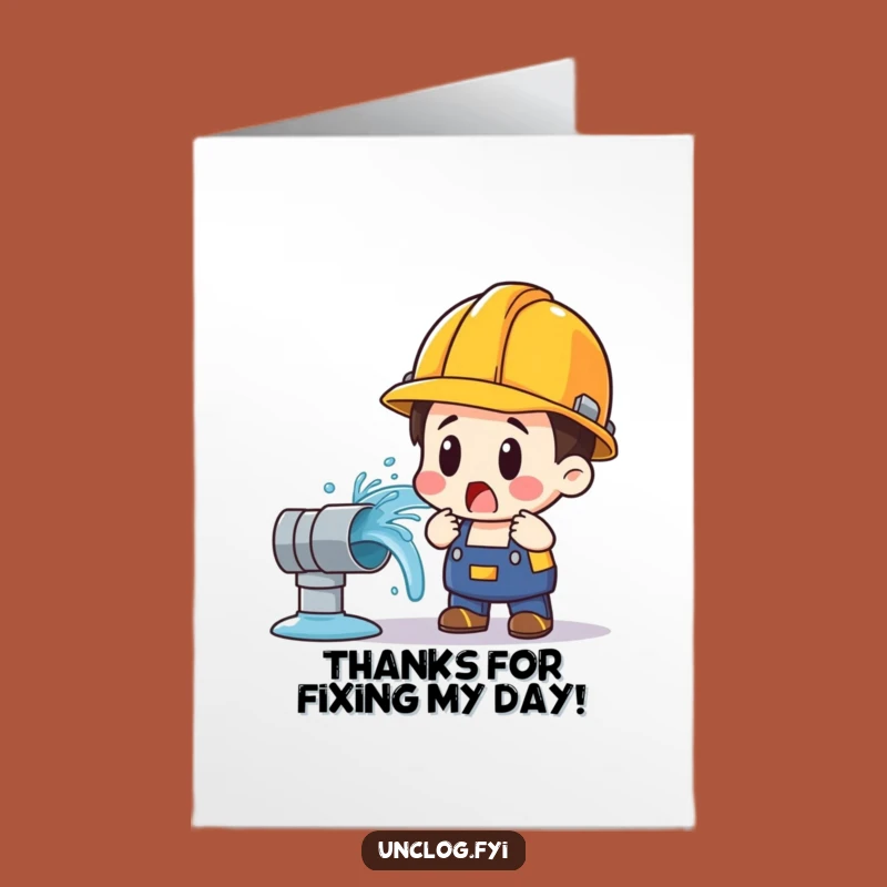 Free Printable Thank You Card: Plumbing Prank for Grateful Smiles