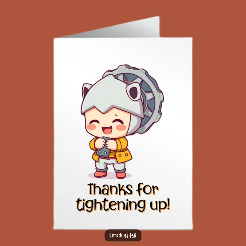 Free Printable Thank You Card: Helpful Character Bolt Downloadable Gift