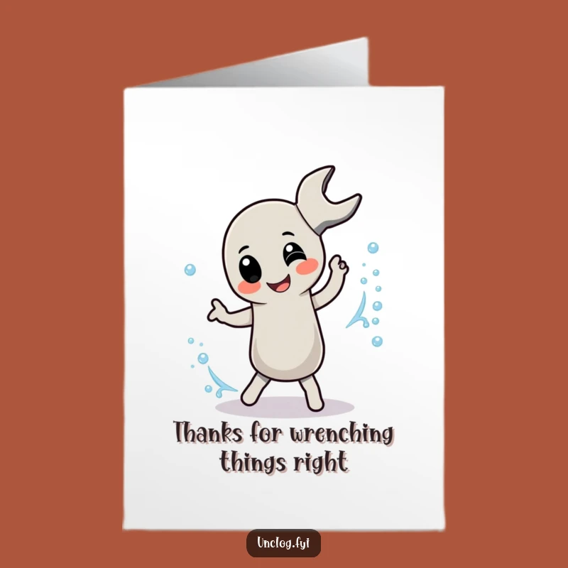 Free Printable Thank You Card: Wrench's Thanks! Humorous Downloadable Gift